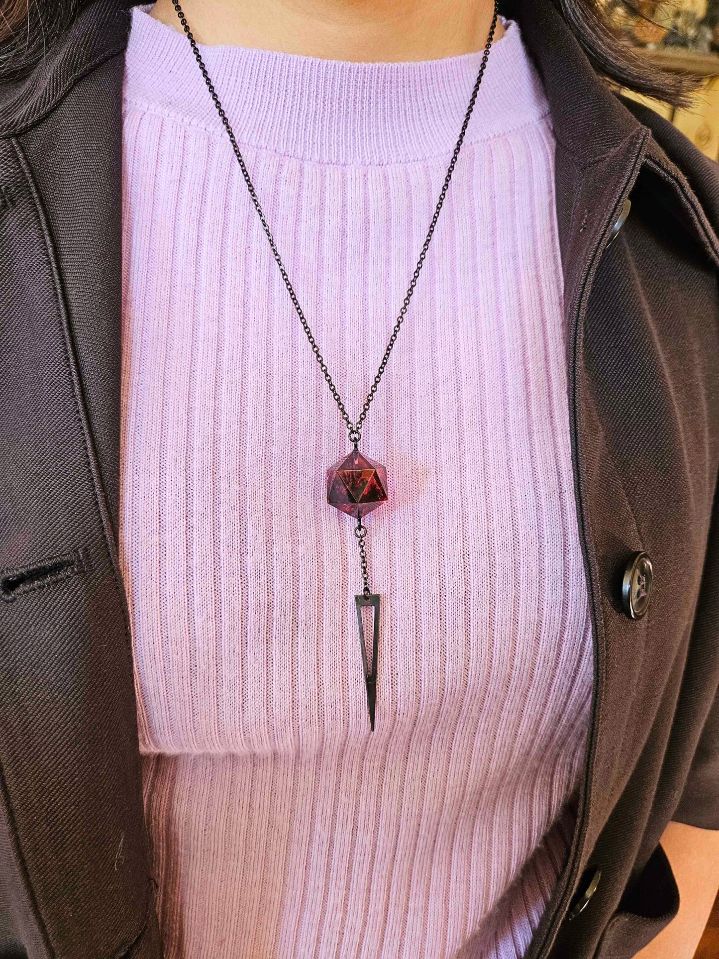 Coven Spike D20 Necklace