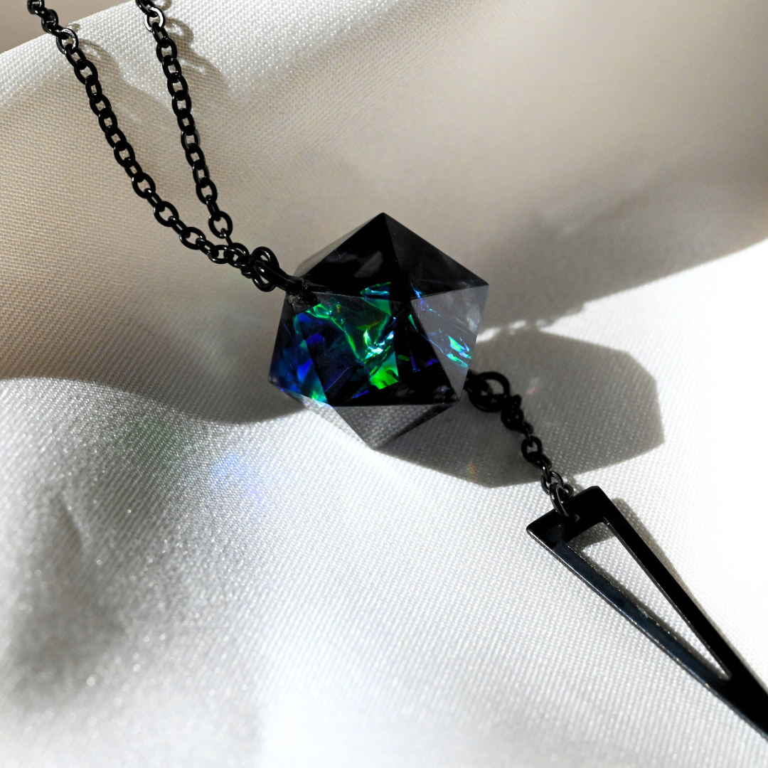 Eldritch Blast D20 Spike Necklace