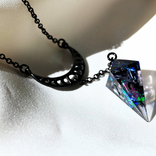 Eldritch Blast Moon Phases D4 Necklace