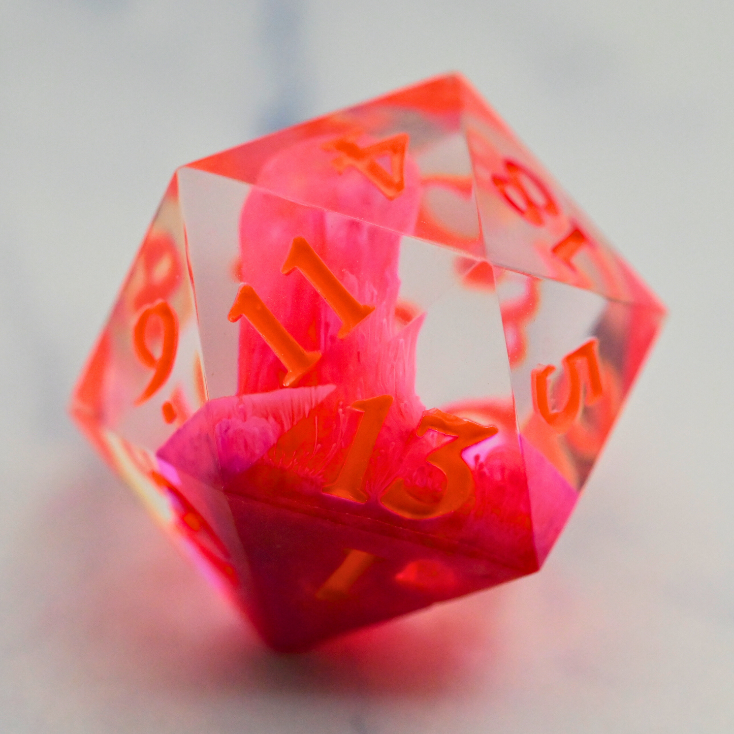 Neon Orange Petri Logo D20