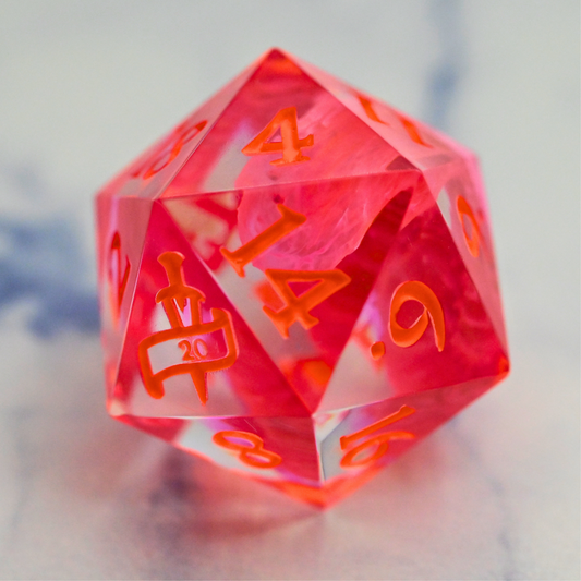 Neon Orange Petri Logo D20