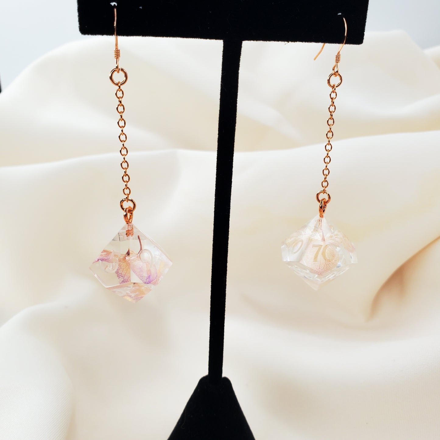 Pale Pink Hydrangea D10 Earrings